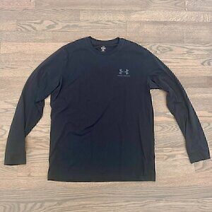 Under Armour Black Long-Sleeve Performance Shirt - Men's Medium